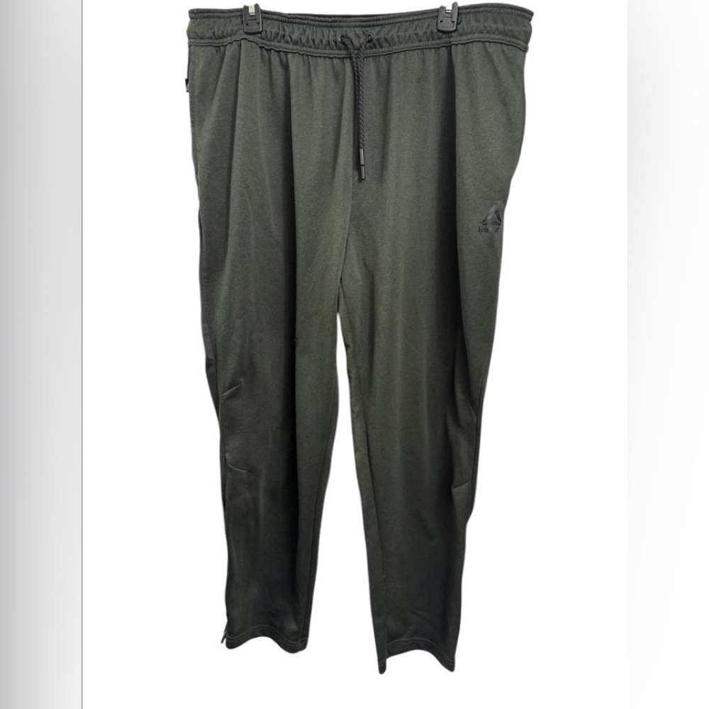 Reebok Interlock Pant Tapered Slim Rosin Heather Green Zip Ankle Sz(2XL)